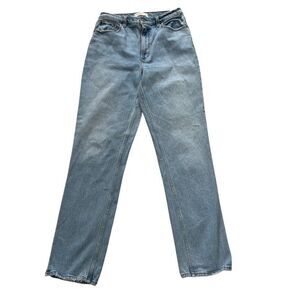 Abercrombie & Fitch 90s Straight Ultra High Rise Curve Love Split Hem Jeans 31